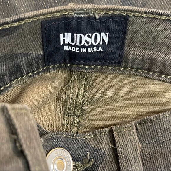 Hudson Womens Jeans Size 25 Army Green Camouflague Nico Super Skinny Mid Rise - Picture 7 of 11